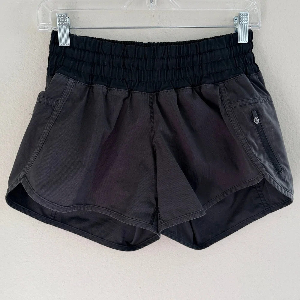 Lululemon Run Track Attack Running Shorts Black Athletic Women's Size 6